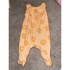 Cat & Jack Peach Sleeveless Sun-Print Footie